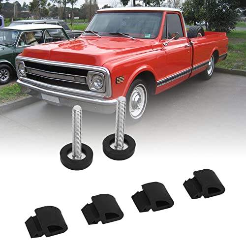 Hood Bumper Set,Hood Bumper Stopper Stop Cushion Rubber Buffer Replacement Compatible for Chevy Truck 1967?1972