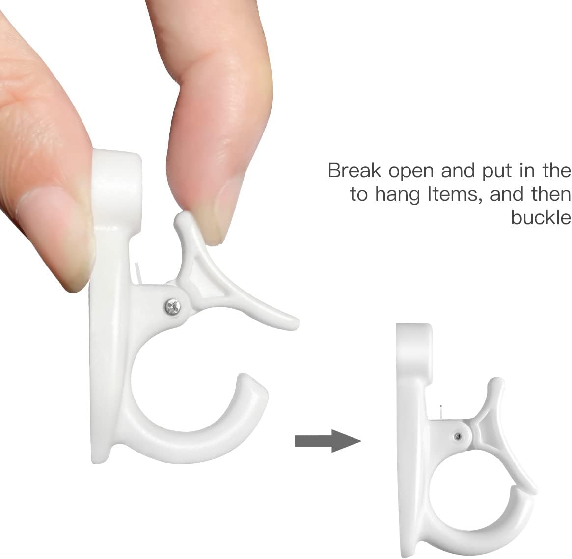 GEZIDEA Light Hanger Hooks,String Light Hooks,Screw-in Hooks for Hanging String Lights and Wire,Plants,Wind Chimes,White,20 Pack