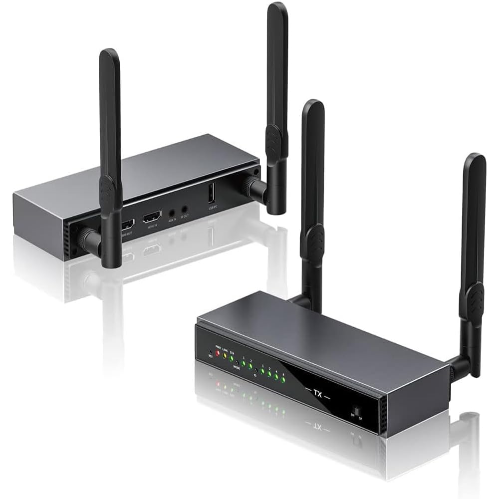 ETZIN Wireless HDMI Transmitter and Receiver - 5G/1080P HD 656FT/200M Wireless HDMI Extender with Loop Output/KVM/IR Control, Wireless Streaming Video/Audio to TV, Supports Multiple RXs EPL-1402H-image-34