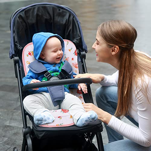 Mequou Sitzauflage Kinderwagen - Wendbare Baby Sitzkissen 40x80cm