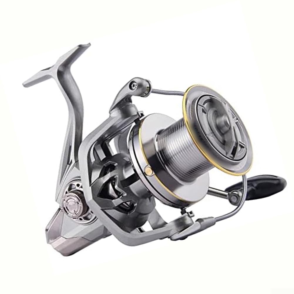 Langlebiges Metall Spinnrolle für Meer 20kg Bremse | Metallgehäuse, 20kg Maximalbremse, links/rechts umstellbar, korrosionsbeständig, ideal für Monsterfische