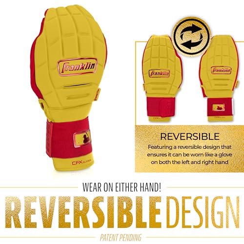 Franklin Sports MLB CFX PRT Sliding Mitt - Youth - Yellow + Red - image 4