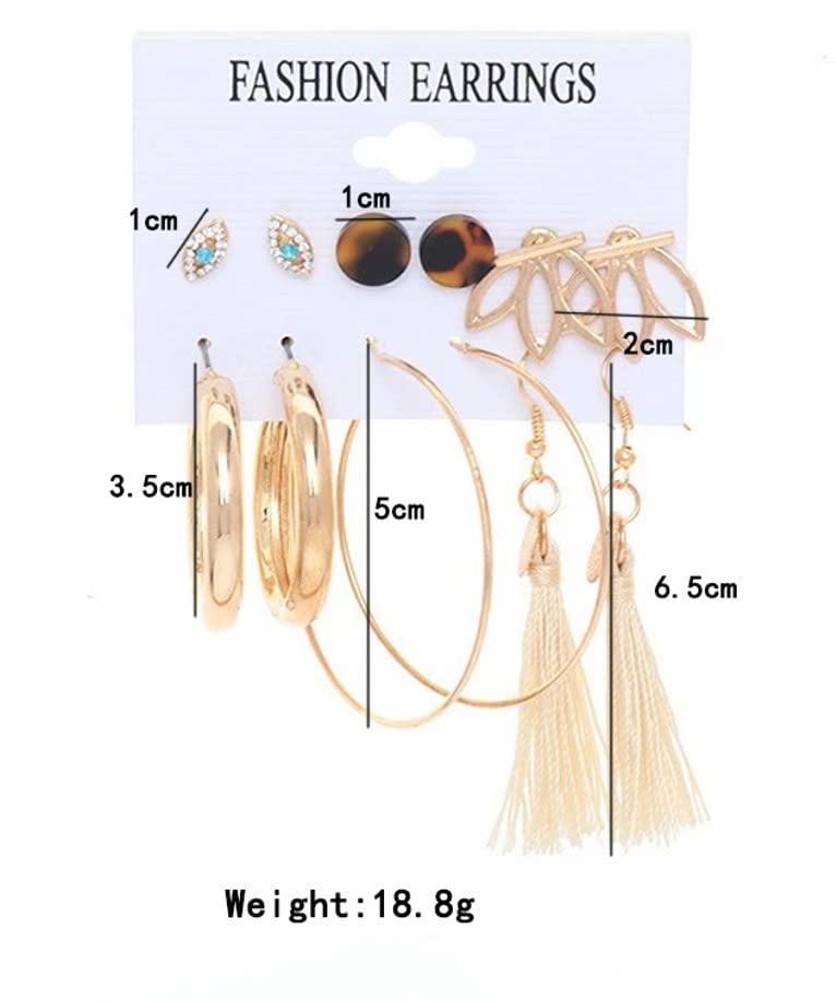 Image of ANNACREATIONS Stylish combo of pearl stud hoop earrings set for Women Girls