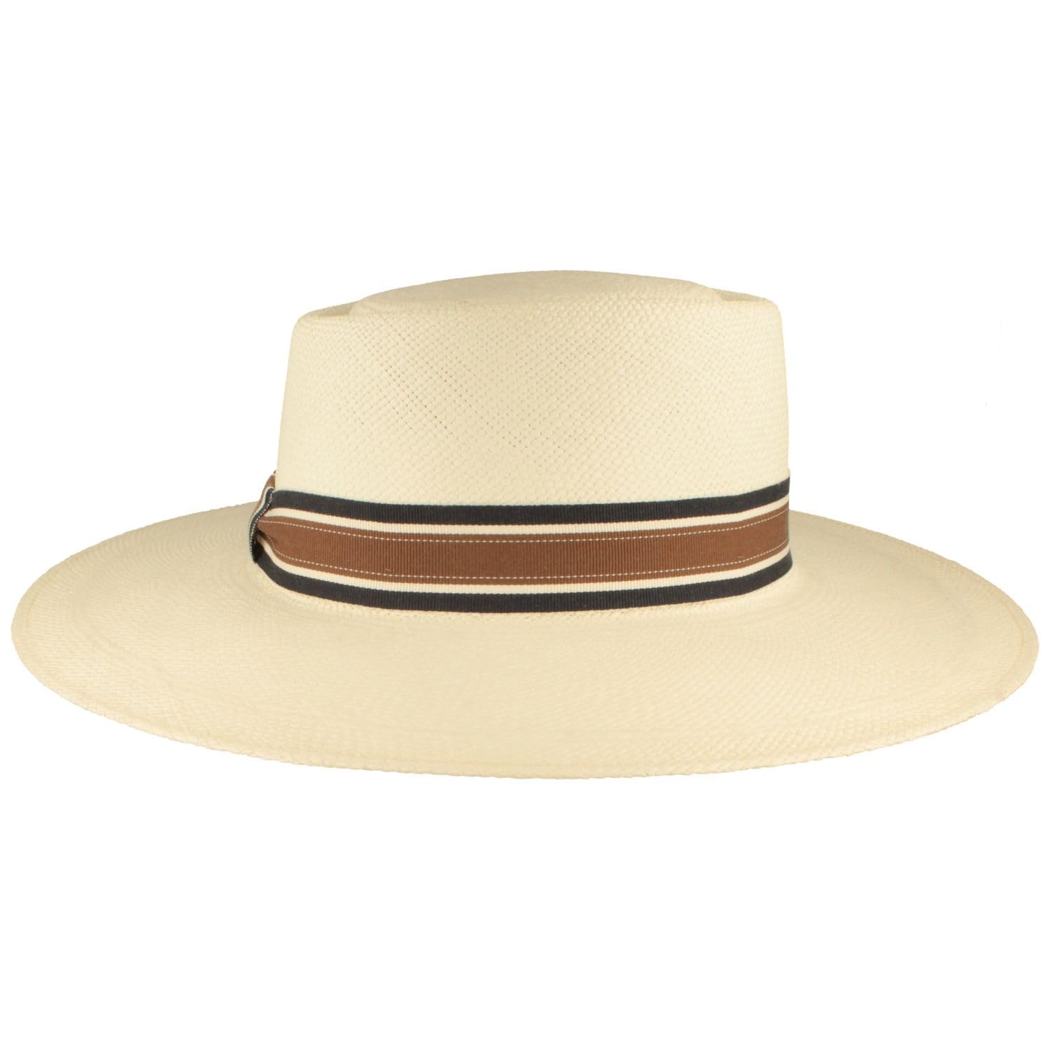 Breiter Sombrero Panamá Original para Mujer Sombrero de Paja de Ecuador Sombrero de Verano Bolero Tradicional Tejido a Mano Protección UV 50+