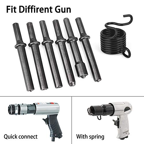 image for Titoe Kelife 7 Pcs Heavy Duty Smoothing Pneumatic Air Rivet Hammer Too