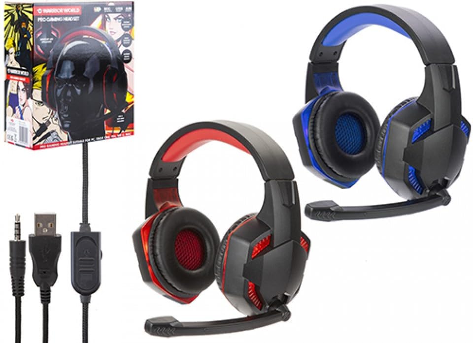 PMS 921119 Casque de jeu avec micro | Éclairage | 1 pièce accessoire, noir
