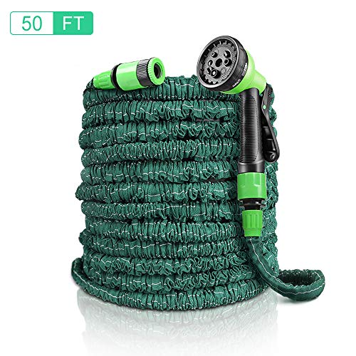 Preisvergleich Produktbild EASY EAGLE 15M Flexischlauch, Flexibler Gartenschlauch, Gartenschläuche Flexibel ausdehnbar bis 50FT Dehnbar Erweiterbar Bewässerung Stretch Schlauch mit 8 Arten Brause
