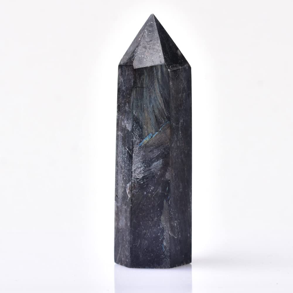 Piedra de astrofilita natural de 60mm: torre de cuarzo energética para decoración