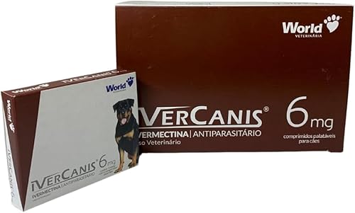 Comprimido antiparasitário para ácaro World Ivercanis para cão até 30kg contra pulga Carrapatos 6mg