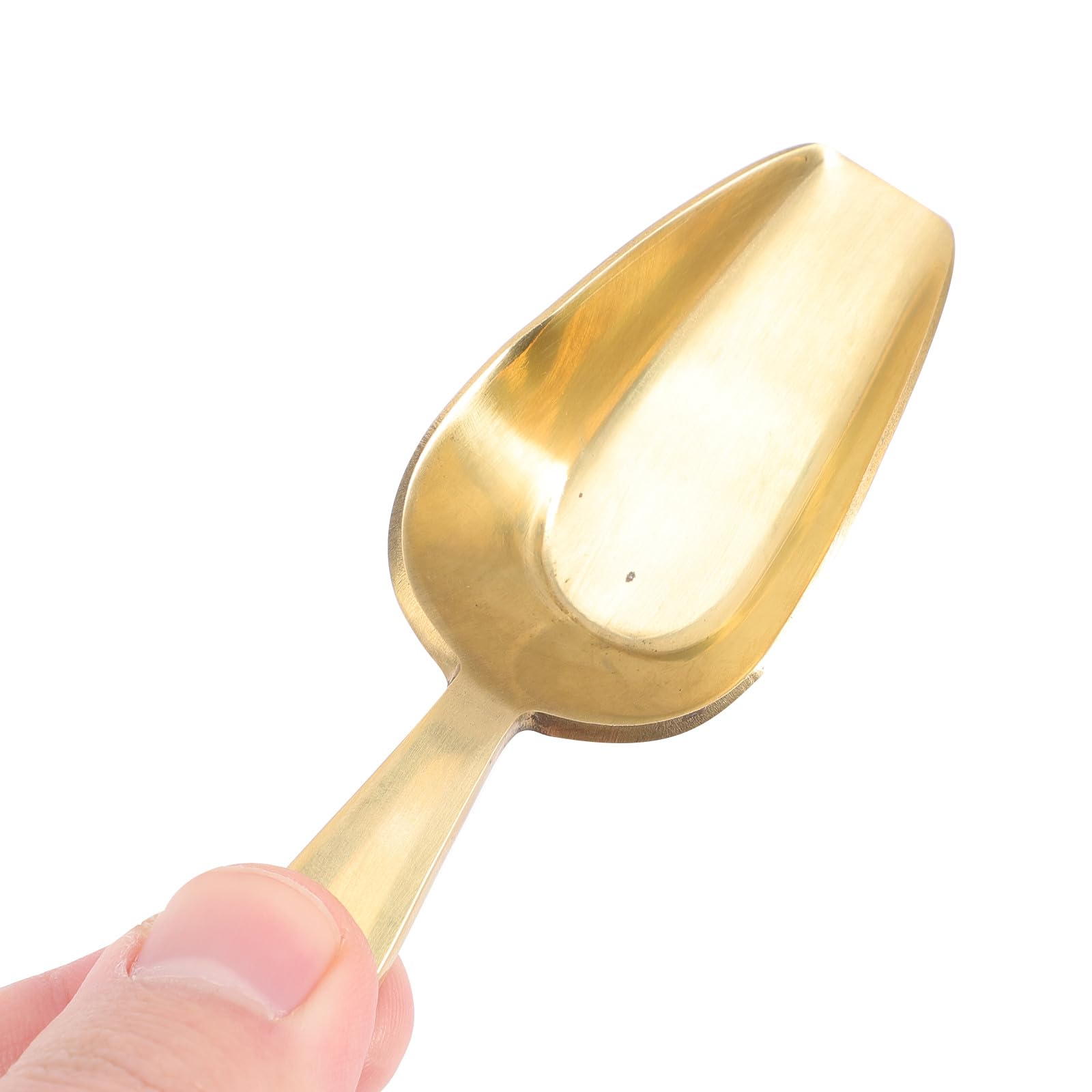 NUOBESTY Messing Teelöffel Kleine Teeschaufel Für Losen Tee Und Kaffeebohnenlöffel Korrosionsbeständig Vielseitig Für Küche Haushalt Und Reisen 3.74X1.26X0.98In