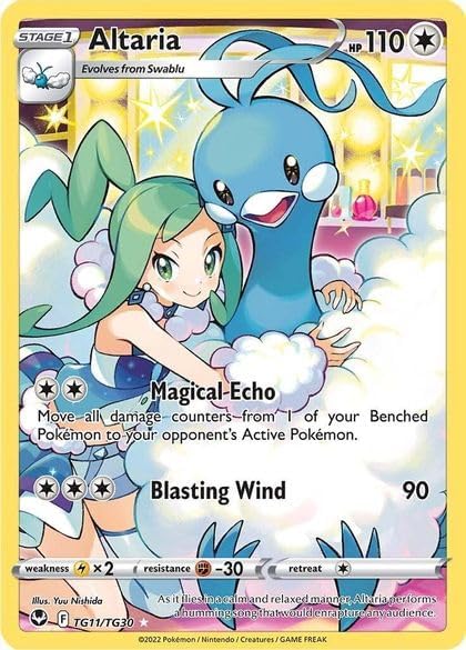 Pokemon – Altaria TG11/TG30 – Silver Tempest – Trainer Gallery Full Art – Foil Card
