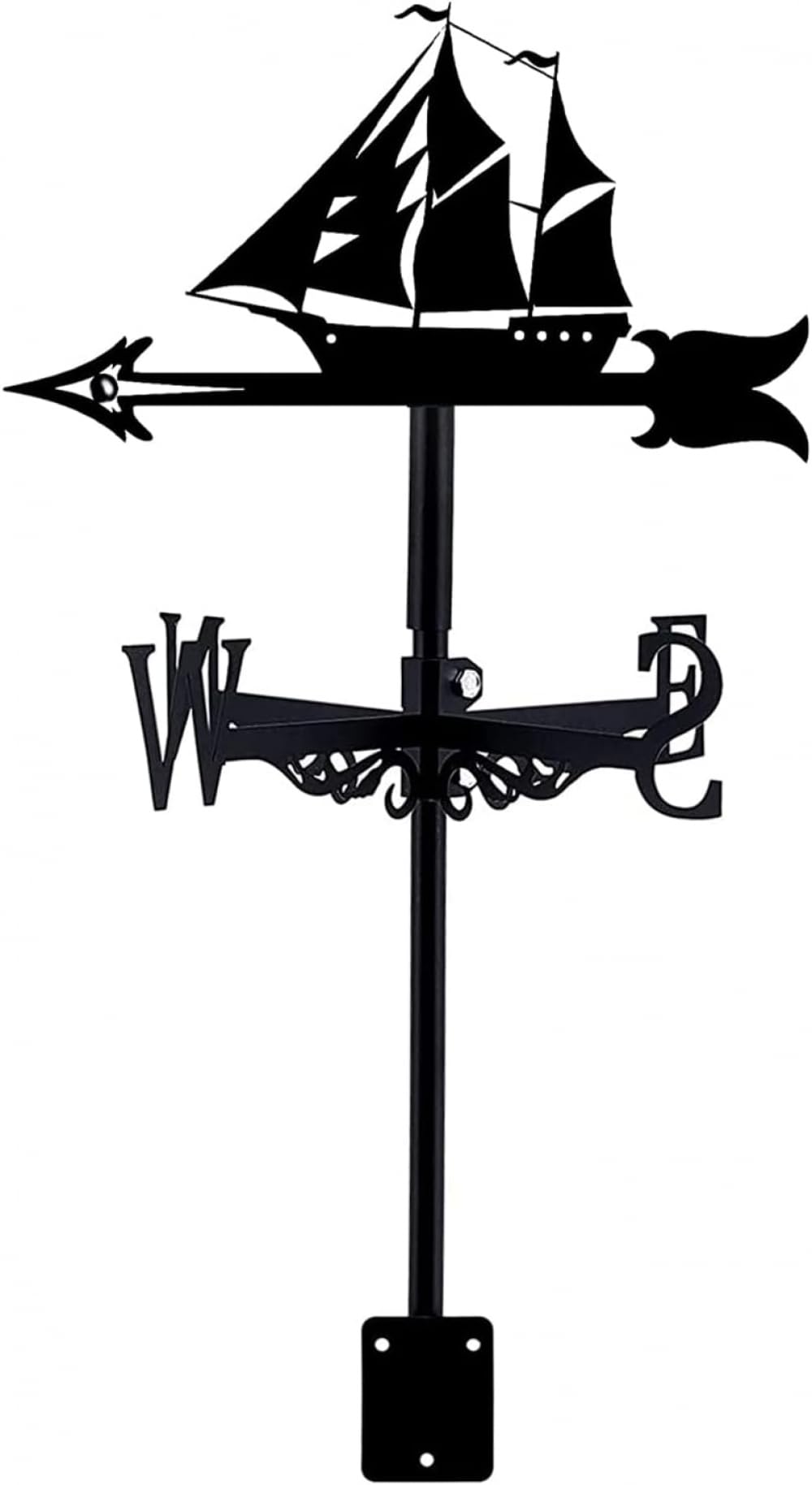 Veleta de acero inoxidable para decorar y guiar el viento en tu jardín o patio