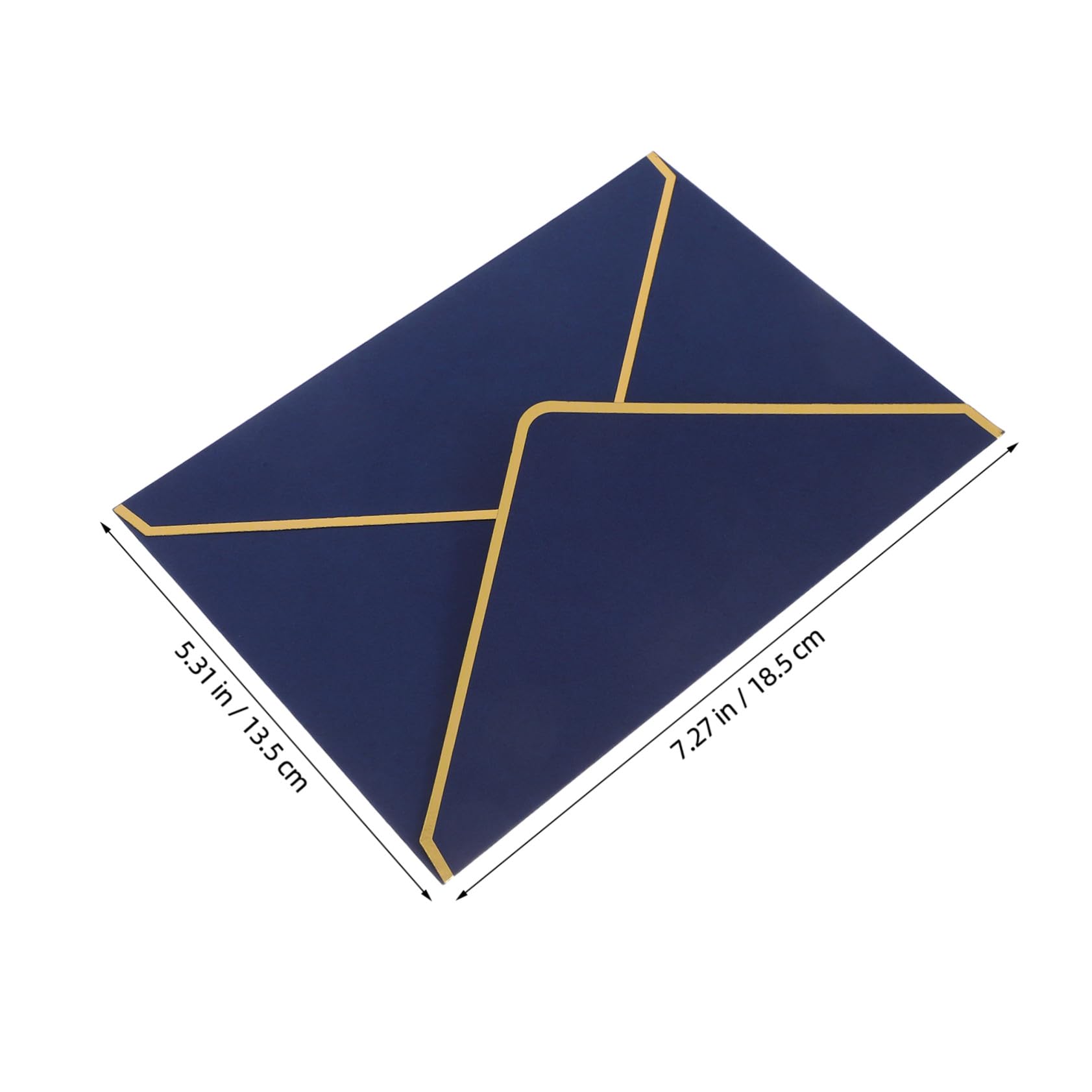 Buste V-flap 50 Pezzi in Carta con Bordo Oro per Inviti