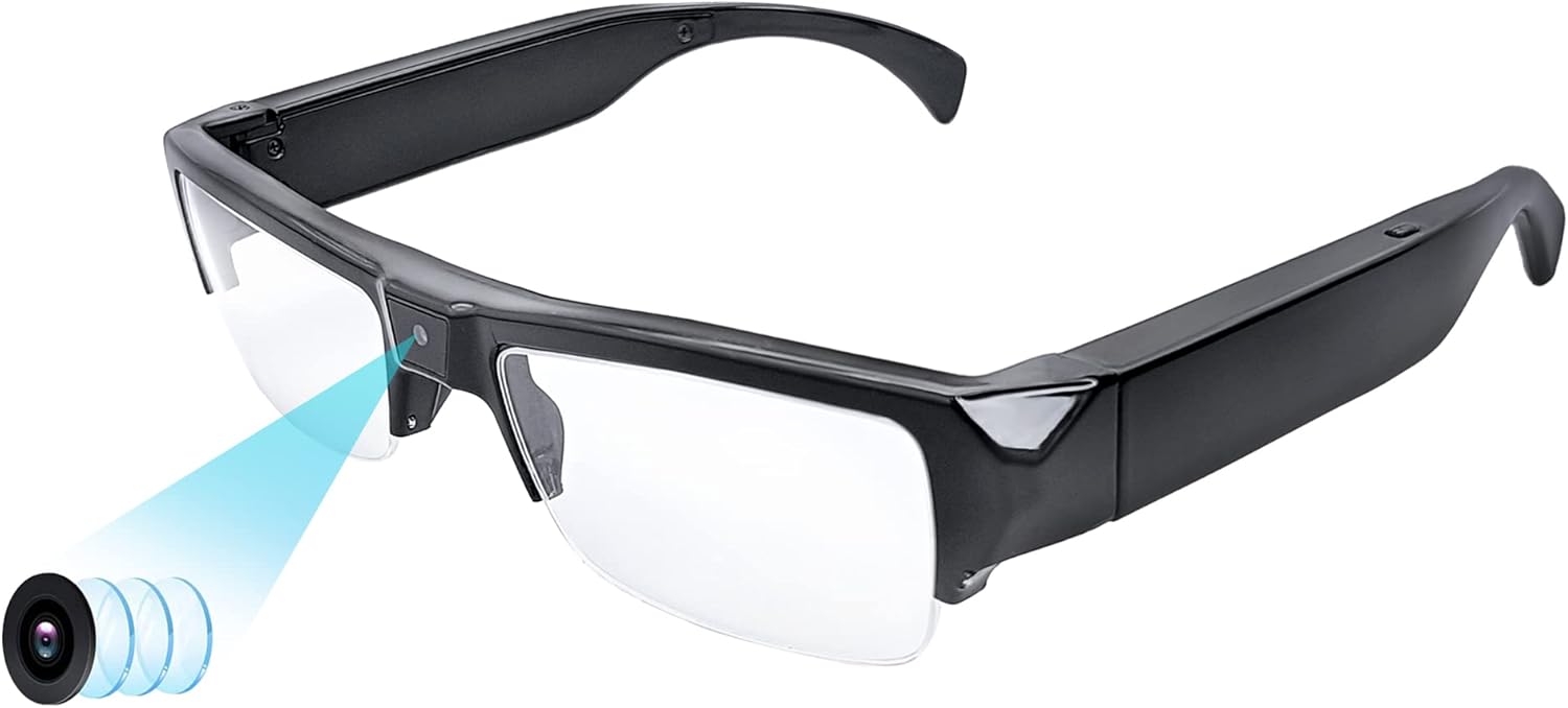 Good Digicam Glasses Out of doors Sport Motion Glasses with Digicam Constructed-in 32GB TF Card for Biking, Looking, Climbing, Driving, Fishing