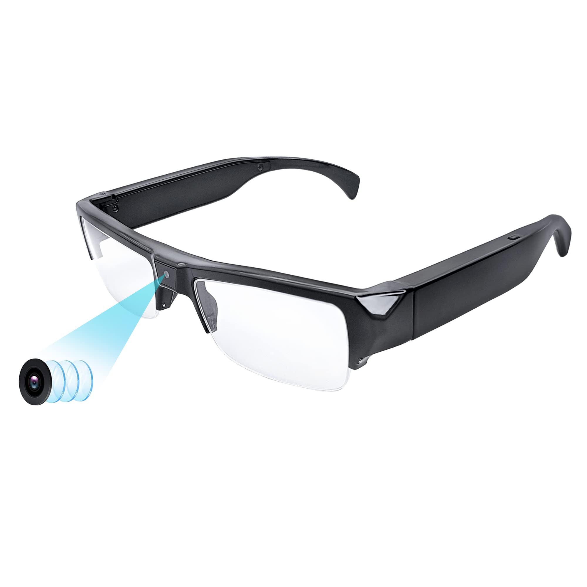 KONLEYA Smart Camera Glasses Outdoor Sport Action Glasses with Camera Built-in 32GB TF Card for Cycling, Hunting, Hiking, Driving, Fishing