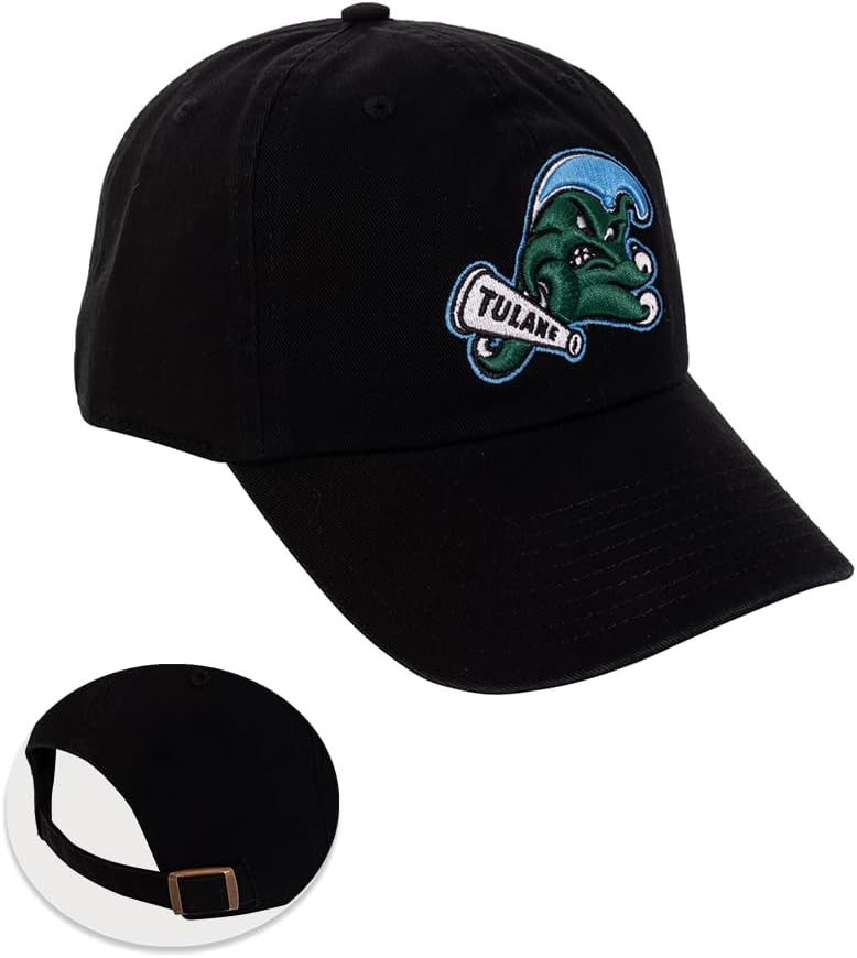 Desert Cactus Tulane University Baseball Hat Green Wave Brimmed Embroidered Cap Adjustable Cloth Strap Adult