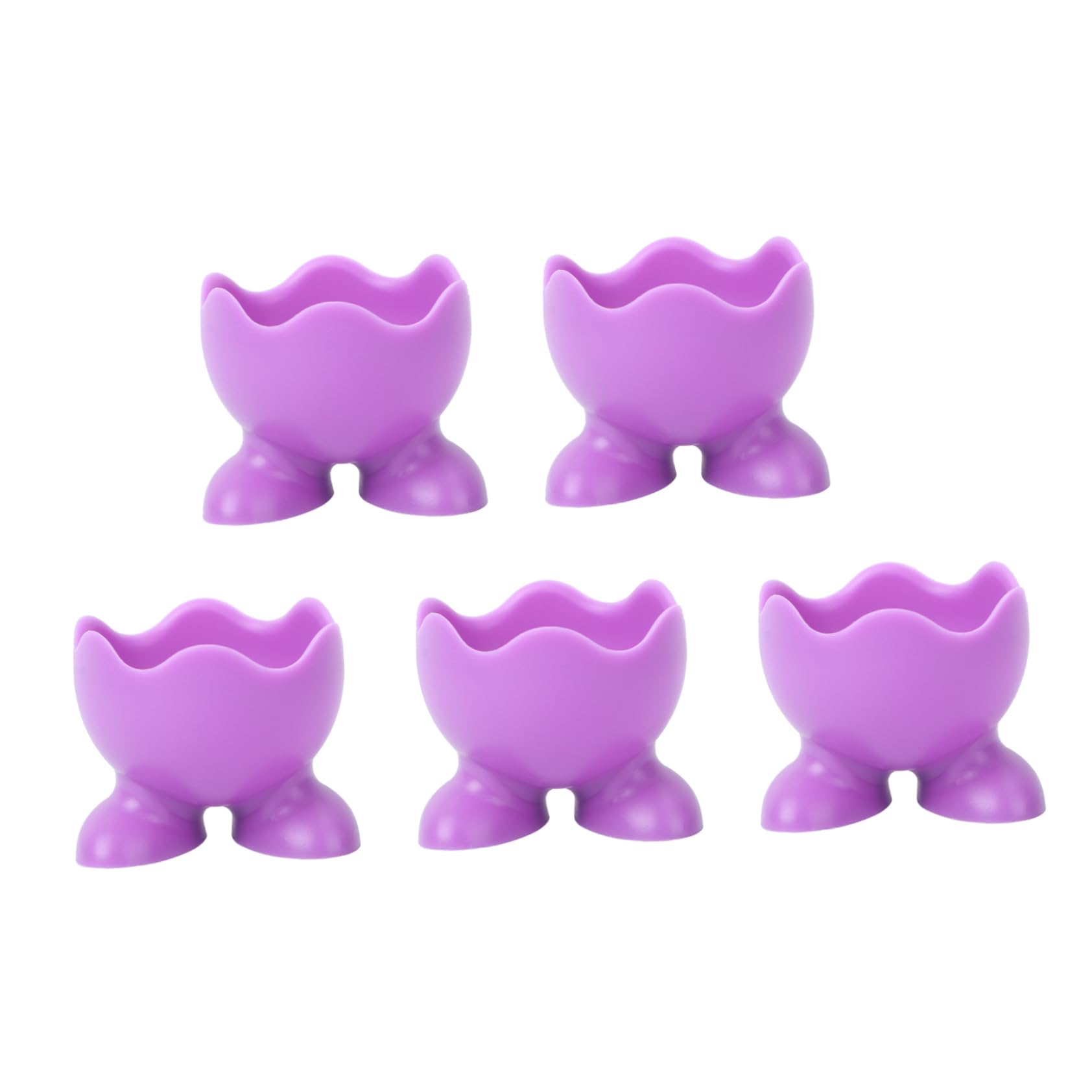 Unomor 5pcs Boiled Egg Cup Easter Egg Cups Breakfast Egg Cups Hard Boiled Egg Holder Cups for Egg Topper Double Egg Cup Egg Serving Holders Soft-boiled Egg Stand Soft Boiled Egg Holder