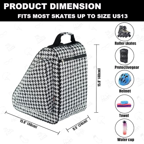 Image of HEXIFUL Skate Bag for Ice, Inline, Roller & Quad Skates - Kids & Adults