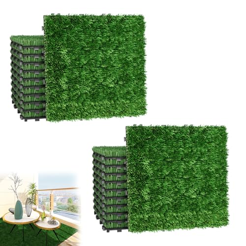 YRHome 22er Set Kunstrasen Outdoor Rasenfliesen Outdoor 30x30 cm Rasenfliesen Bodenbelag Kunstrasenmatte Grasmatte Rasenteppich Grasteppich Kunststoffrasen Kunstrase Aussen für Balkon Terrasse 2m² YRHome 22er Set Kunstrasen Outdoor Rasenfliesen Outdoor 30x30 cm Rasenfliesen Bodenbelag Kunstrasenmatte Grasmatte Rasenteppich Grasteppich Kunststoffrasen Kunstrase Aussen für Balkon Terrasse 2m²