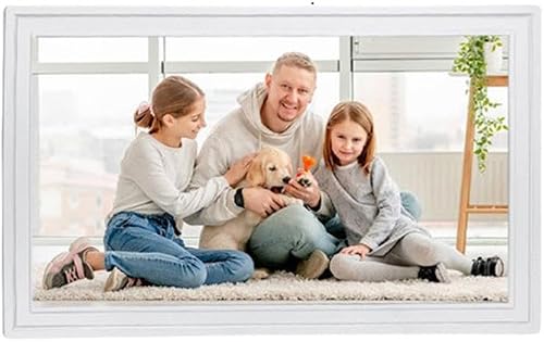 21.5 inch LCD Cloud Photo Frame with 1G RAM + 32GB ROM, Quad-Core CPU, Android 7.0, EU Plug, White