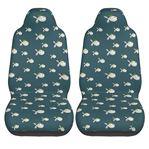 Bafafa Manatee Animals Printed Car Seat Covers Seat Cover Set Universal Auto Front Seats Protector Car Accessories Fits For Car Suv Sedan Truck - 2 Piece #TOP7
