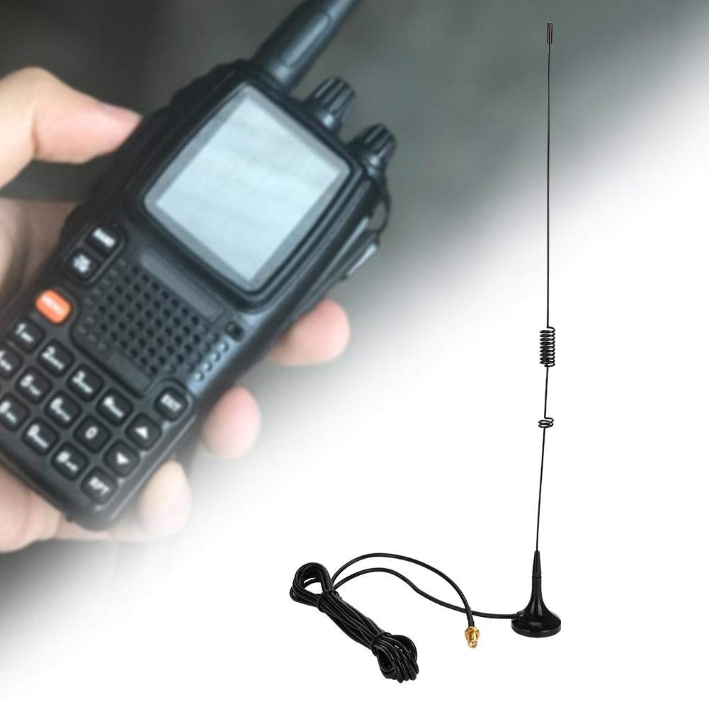 Antena Walkie Talkie, dwuzakresowa samochodowa antena radiowa VHF/UHF SMA Jack do UV-5R.