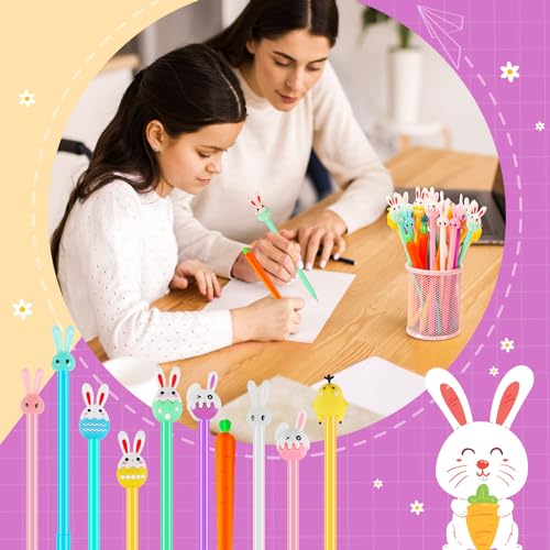 SANNIX 50 bolígrafos de gel con temática de Pascua miniatura 5