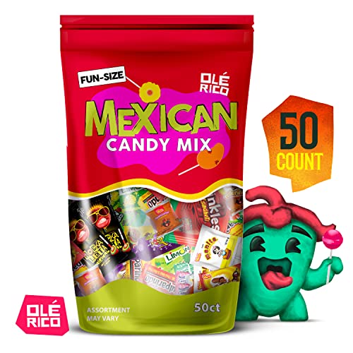 OLÉ RICO Mexican Candy 50 pcs Dulces Mexicanos Surtidos, Mexican