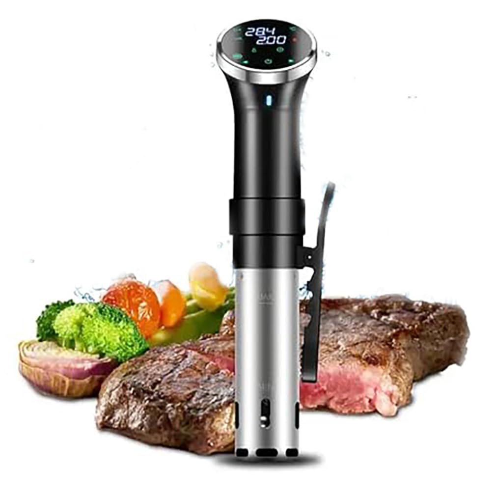 Sous vide Cooker, 1100W Sous Vide Machine Calefacción rápida ultra-Curega con temperatura y temporizador precisos, control de pantalla táctil completa, impermeable IPX7 para carne de res, pollo