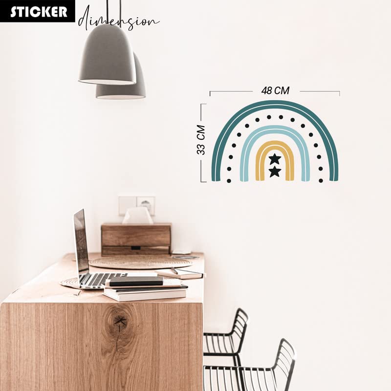 Image of Kotart - Rainbow HD Printed PVC Vinyl Wall Decals /Stickers for Kids Room Living Room Bedroom Home and Office Wall