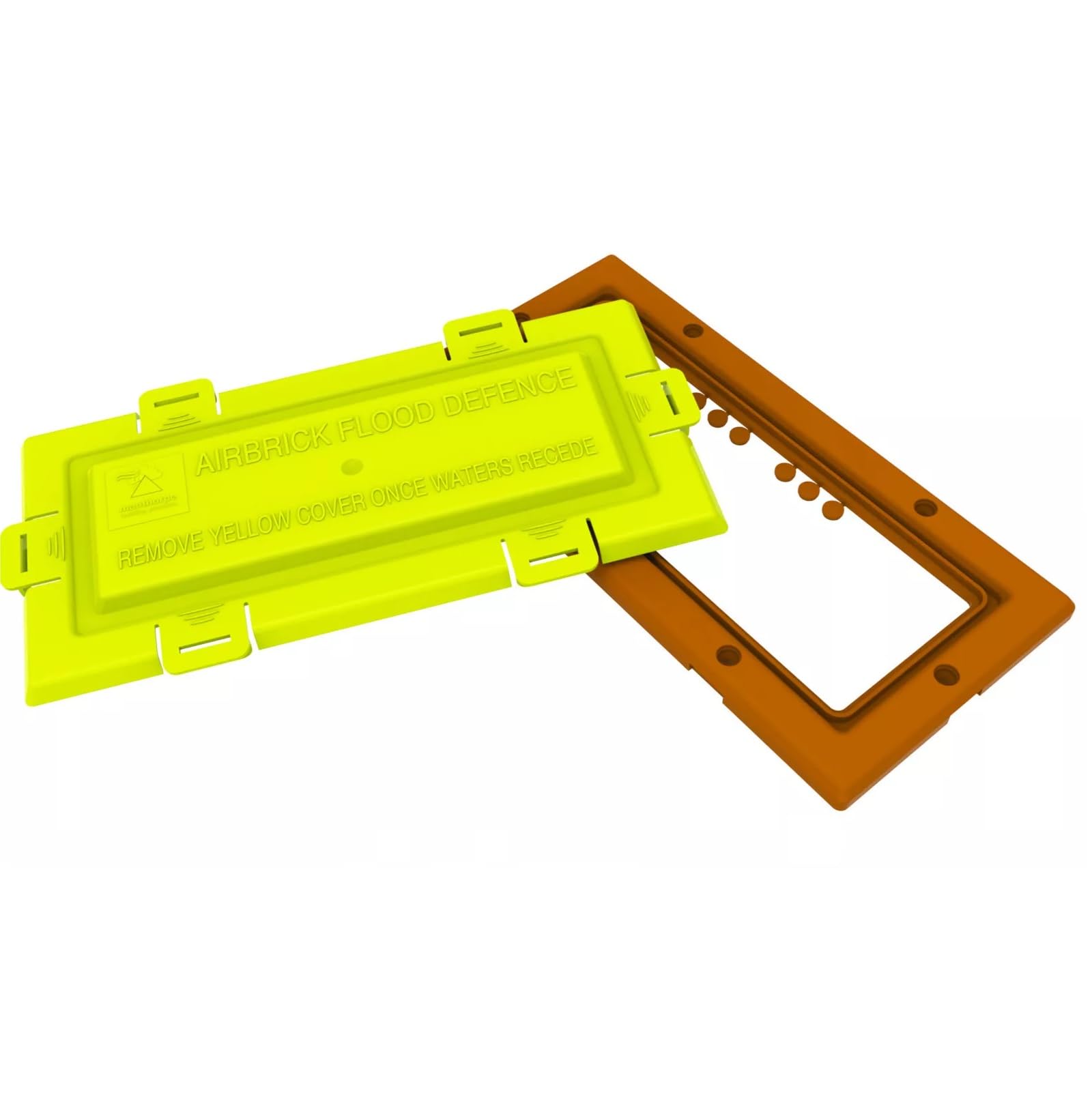 Airbrick Flood Cover Defence - Vent Cover Flood Barrier Water Protection (Terracotta)
