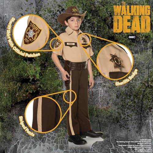 Disfraz oficial Rick Grimes para niños miniatura 3