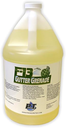 F-13 Gutter Granada - (64 oz) La elección de profesionales durante más de 20 años, removedor de rayas negras, limpiador de soffitFaschia - Limpiador