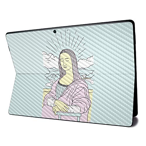 Image of MightySkins Carbon Fiber Skin for Microsoft Surface Pro X - Modern Lisa | Textured Carbon Fiber Finish | Easy to Apply, Remove, and Change Styles | Made in The USA