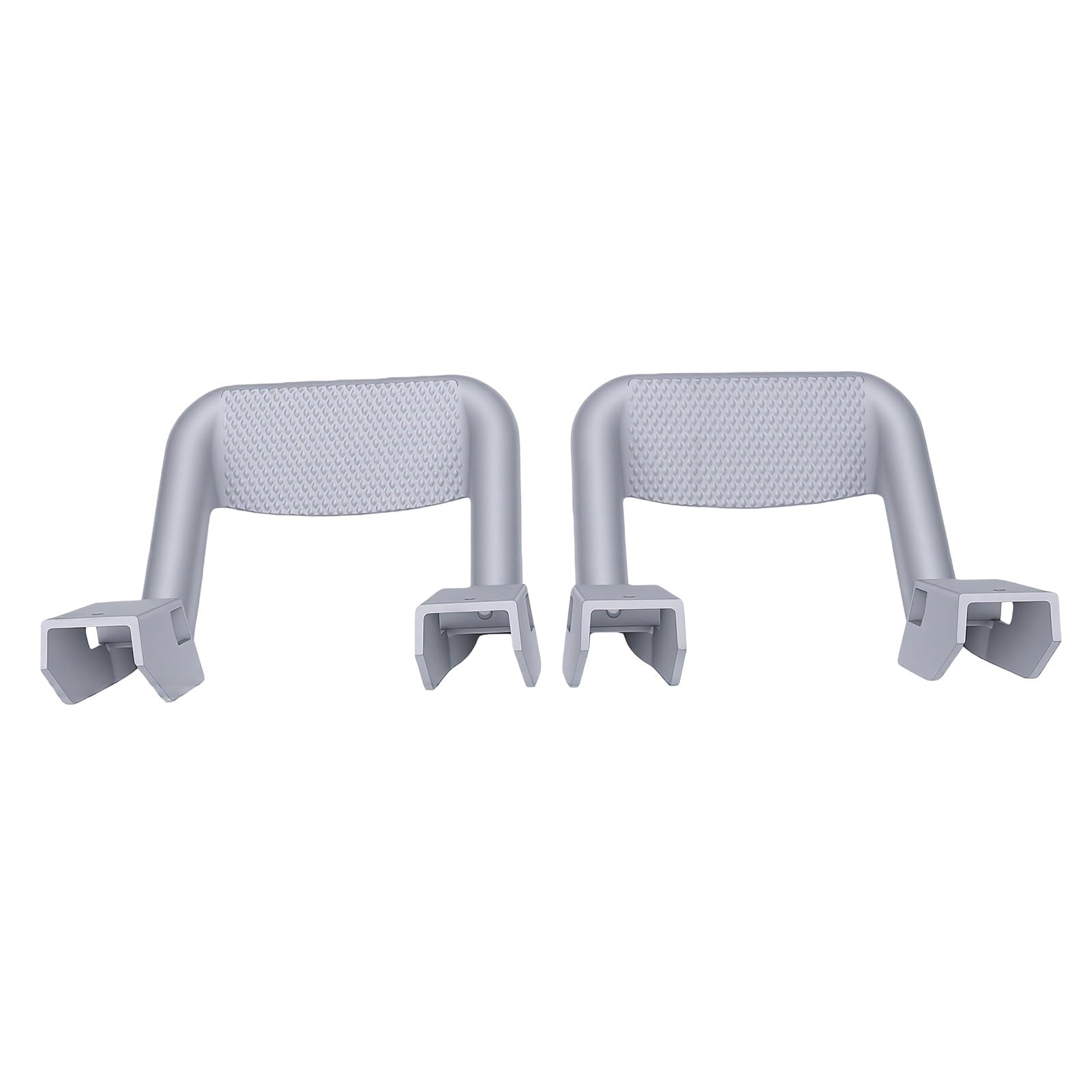 AMONIDA Escalones Laterales Universales para Camiones, Diseño de Aluminio Resistente con Superficie Texturizada Antideslizante, Reemplazo sin Esfuerzo, 2 Juegos, Acabado Plateado