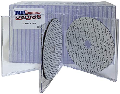 USDISC CD Jewel Cases Standard 10.4mm, Triple 3 Disc, Clear, Pack of 400