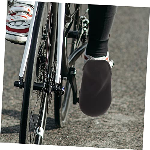 Protectores para los dedos de los pies cálidos de neopreno para ciclismo, fundas para calzado impermeables y cortaviento, accesorio para paseos en invierno miniatura 3