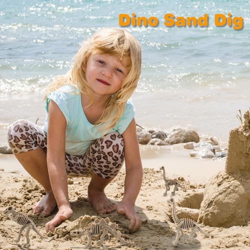 GZqiancang 23 STK Dinosaurier Fossil Skelett, Simulation für Wissenschaftsspiele, Dekorationen und Geburtstagsfeiern (2 Stile)