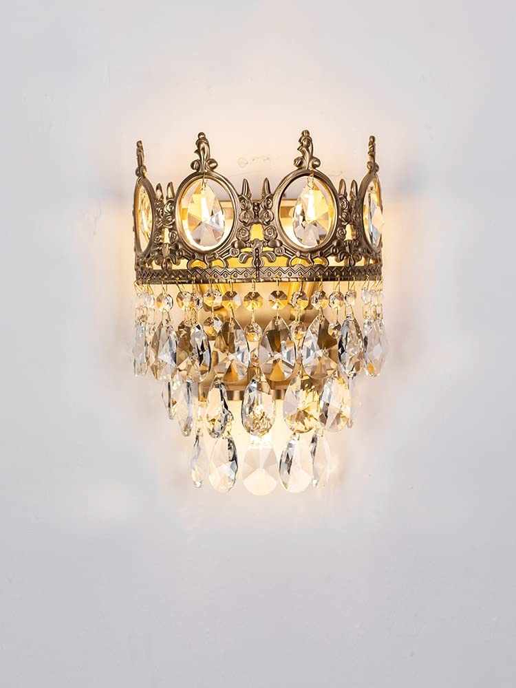 KLXSIVU Wall Lamp Copper Living Room Bedroom Decoration Luxury Aisle Lighting,Chandelier Ceiling Fixtures,Cool White