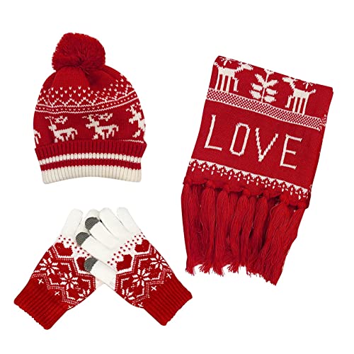 Ensemble bonnet écharpe homme gants extensible épais pour l'hiver