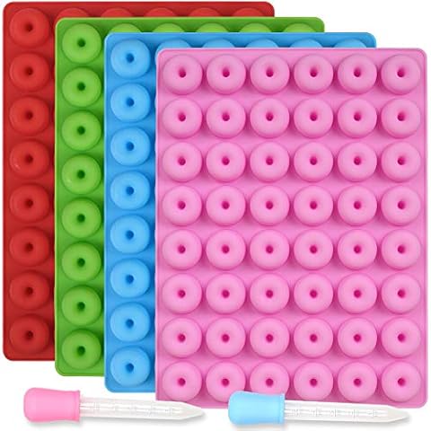 Newk 48-Cavity Donut Candy Silicone Mold Cover