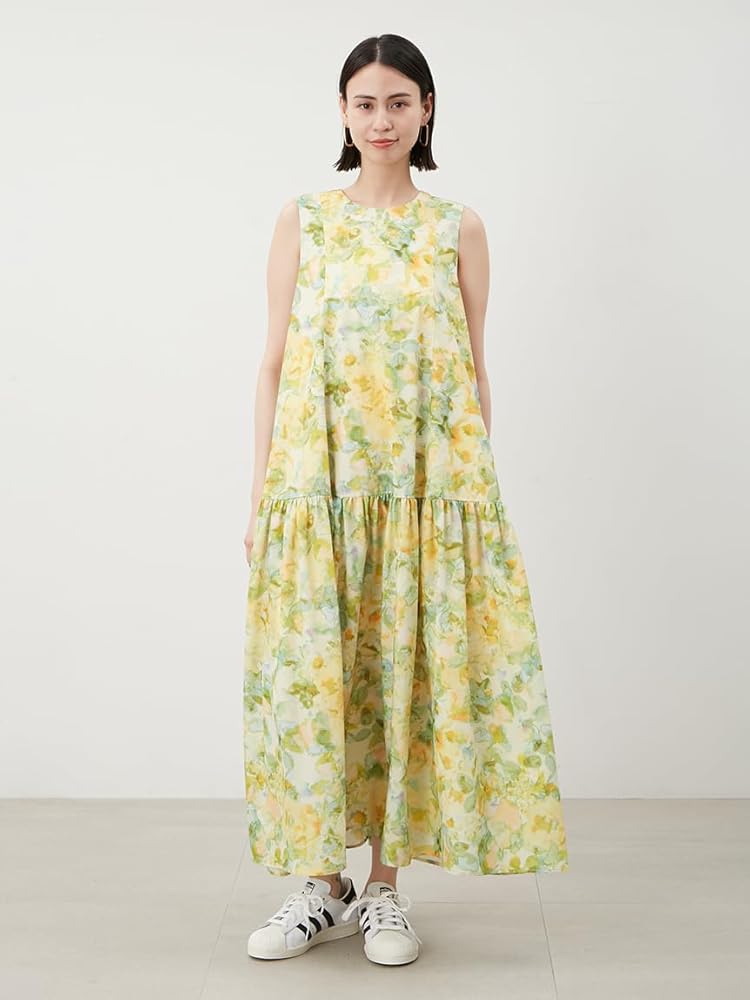 ミラオーウエン セットアップ 花柄 ベージュ グリーン MID SUMMER COLLECTION │ Mila Owen（ミラ オーウェン）公式サイト
