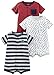 Produktbild Simple Joys by Carter's Baby Jungen Strampler mit Druckknöpfen, 3er-Pack, Rot/Weiß/Marineblau, Streifen/Segelboote, 3-6 Monate