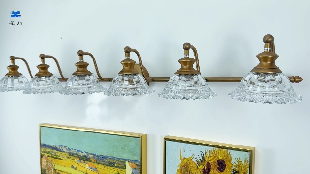 Image of XIEDUN 45 inch Bathroom Light 6 Light Vanity Light Fixtures (Exclude G9 Bulb) Vanity Lights for Bathroom