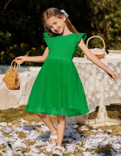 Image of Arshiner Toddler Tutu Dress Little Girls Fluffy Summer Dresses Casual Party Tulle Sundress for Kids 2-6Y
