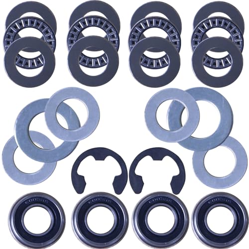 lauterbrun Replacement Front Wheel Bushings for Craftsman Riding Mowers – Compatible with Multiple Part Numbers (532009040, 9040H) and Poor Man Power Steering kit for Lawn Tractor