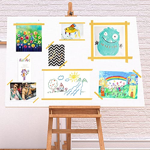 ASTER 4 Rollen Fijne Lijn Tape, Fineline Afplaktape 1/16, 1/8, 1/4 en 1/2 Inch Breed x 52 Yard, Schilders Gele Afplakband voor Doe-het-zelf en Auto Verf Kunst - Afbeelding 6