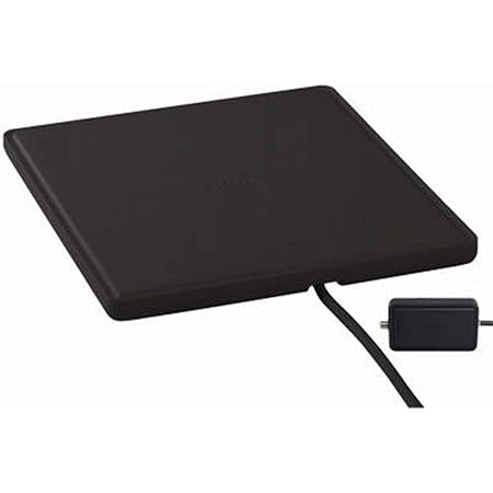 RCA ANT1450BE Indoor TV Antenna - 55 Mile Range, Omni-Directional Flat Digital TV Antenna, Amplified