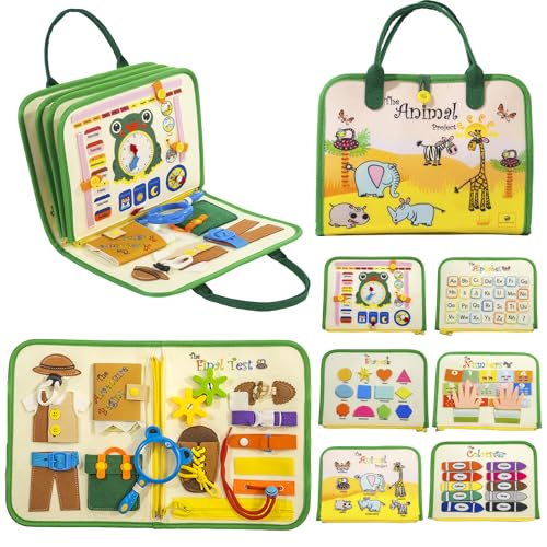 Globalsy Busy Board - Tablero Sensorial Montessori, Juguetes Montessori 2 3 4 Años, Juegos Montessori De Educación Temprana Regalos Niños 2 Años Globalsy Busy Board - Tablero Sensorial Montessori, Juguetes Montessori 2 3 4 Años, Juegos Montessori De Educación Temprana Regalos Niños 2 Años