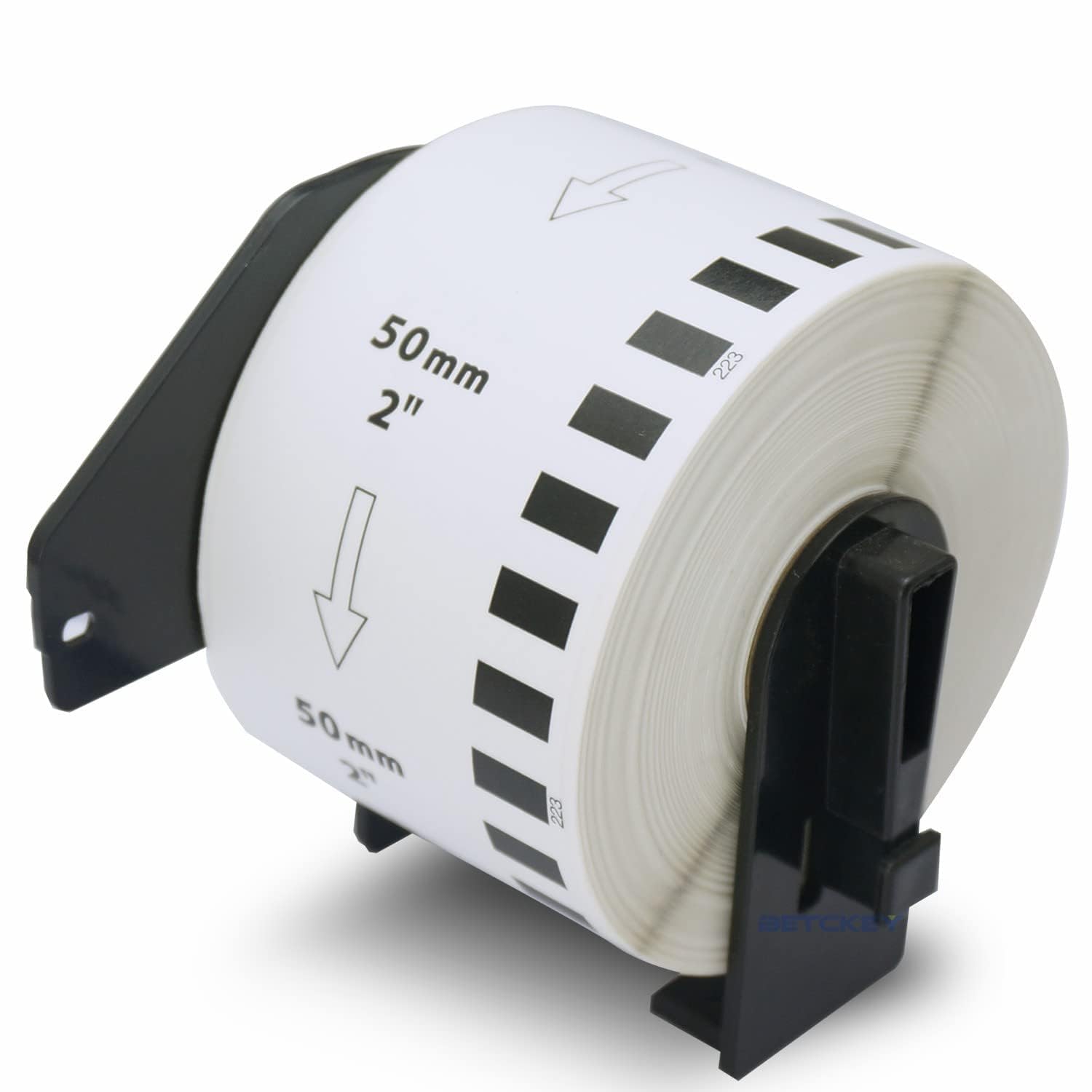BETCKEY - 1 Rotolo DK-22223 Etichette a Lunghezza Continua Compatibile con Brother, 50mm x 30.48m, 1 Etichette per Stampanti di Etichette Brother QL